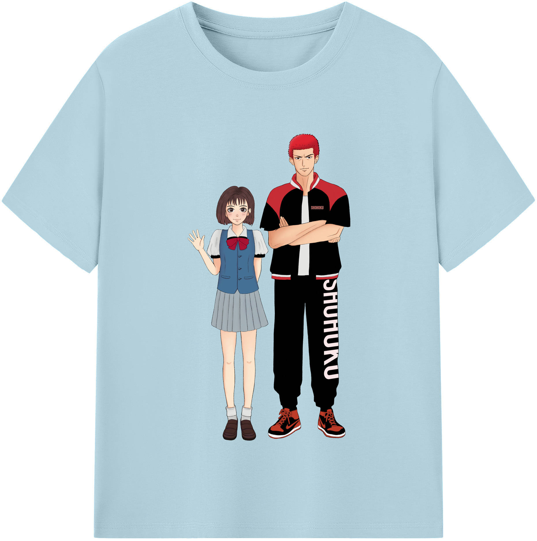 SLAM DUNK／スラムダンク 綿100％半袖Tシャツ（フロントプリント）